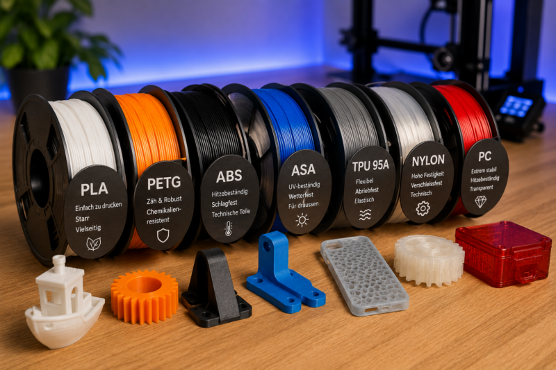 Der ultimative Filament-Guide: Wie du in weniger als 60 Sekunden das perfekte Material für dein Projekt findest