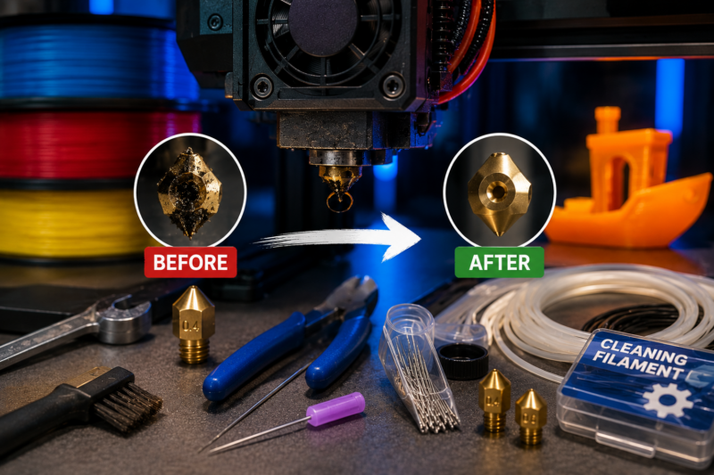 Nozzle Clog lösen: So befreist du eine verstopfte 3D-Drucker-Düse