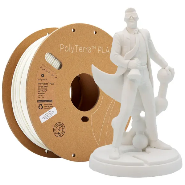PolyTerra PLA Cotton White mattes Filament