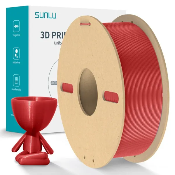 3D Druck Beispiel mit SUNLU PLA rot