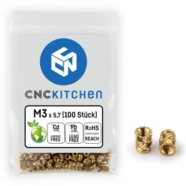 CNC Kitchen Gewindeeinsatz M3x5.7 Standard