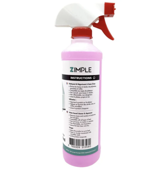 Anwendung Zimple3D Zicleaner auf Druckbett